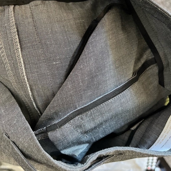 Pringle of Scotland Lightweight Gray Wide-leg Folded Hem Dress Pants size 8 Wool - Picture 12 of 14